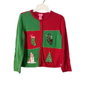 J khaki Y2K Girls Christmas Sweater Size L